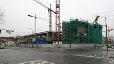 <p>Początek Arkad Wrocławskich - budowa na przestrzeni lat 2005-2007</p>